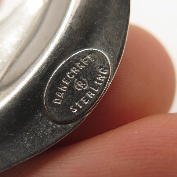 925 Sterling Silver Vintage Danecraft Triple Leaf Pin Brooch - Picture 8 of 8